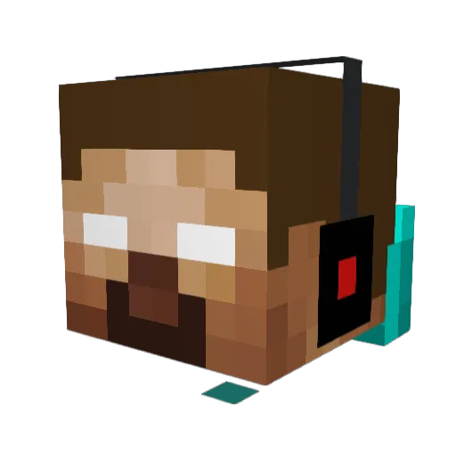 Odd_Rock Minecraft avatar head, 3D render