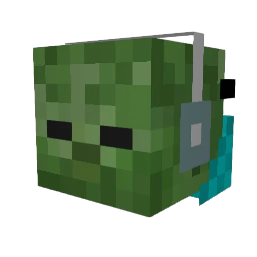 Oddceed Minecraft avatar head, 3D render