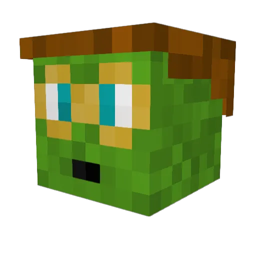 Oddcrafterz Minecraft avatar head, 3D render