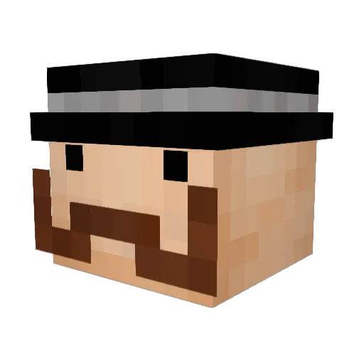 Oddiee Minecraft avatar head, 3D render