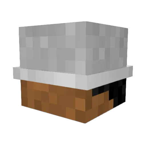 Oddimur Minecraft avatar head, 3D render
