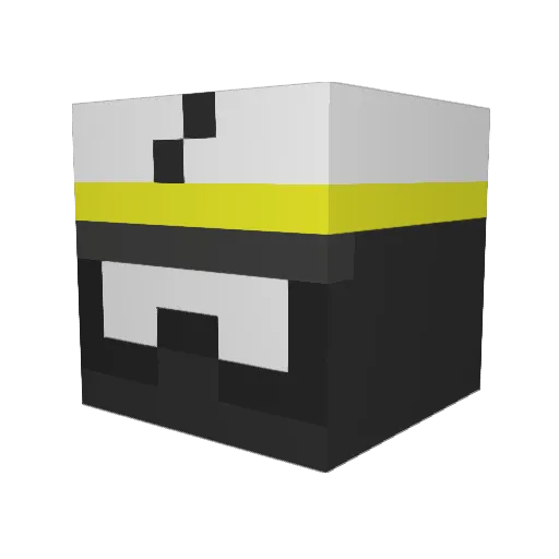 OddlyDelta Minecraft avatar head, 3D render