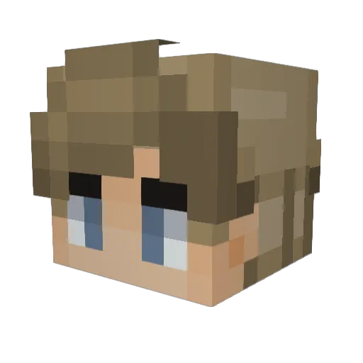 Oddly_04 Minecraft avatar head, 3D render