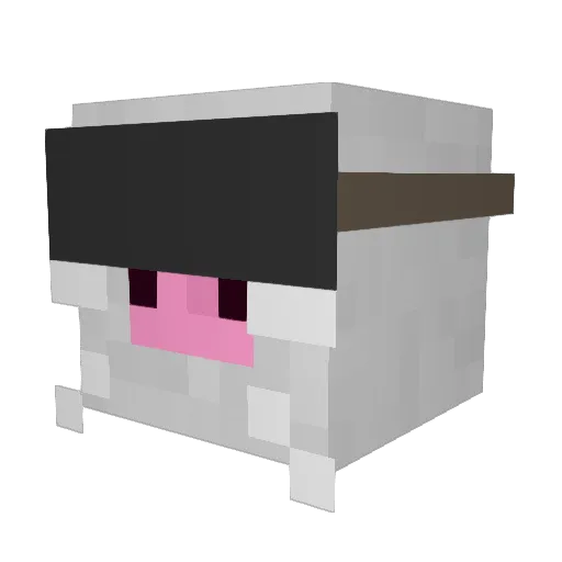 Oddmann Minecraft avatar head, 3D render