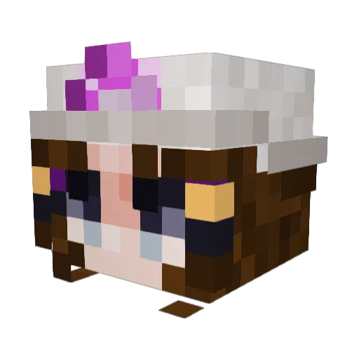 Oddssock Minecraft avatar head, 3D render
