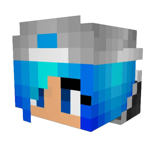 Oddymaus Minecraft avatar head, 3D render