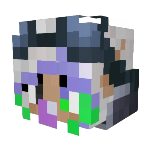 Oddzi Minecraft avatar head, 3D render