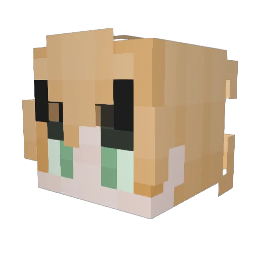 Odedo Minecraft avatar head, 3D render