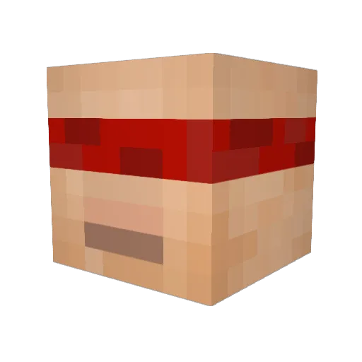 OdeioBanana Minecraft avatar head, 3D render