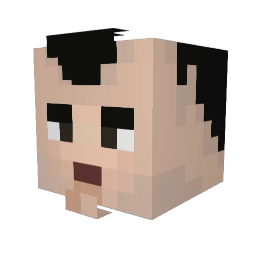 Odellnsk Minecraft avatar head, 3D render
