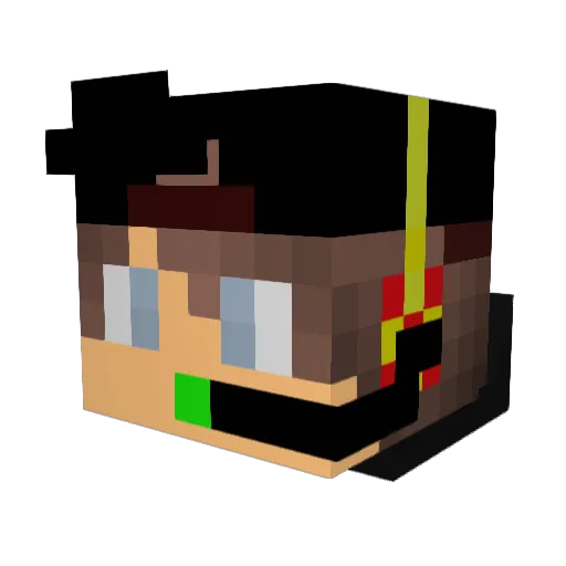 Odemon Minecraft avatar head, 3D render