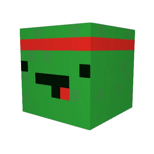 Oderflax Minecraft avatar head, 3D render