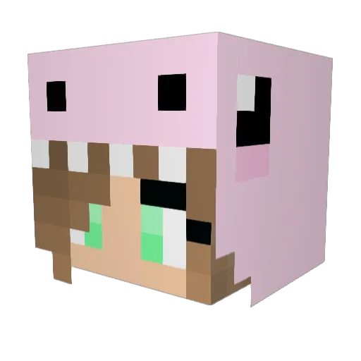 Odesa2 Minecraft avatar head, 3D render