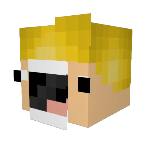 Odeus93 Minecraft avatar head, 3D render