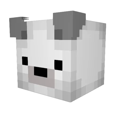Odibaba Minecraft avatar head, 3D render