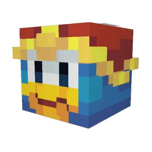 Odibate Minecraft avatar head, 3D render