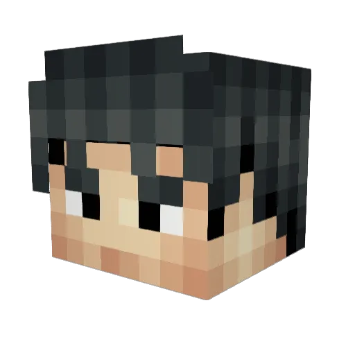 Odie22 Minecraft avatar head, 3D render