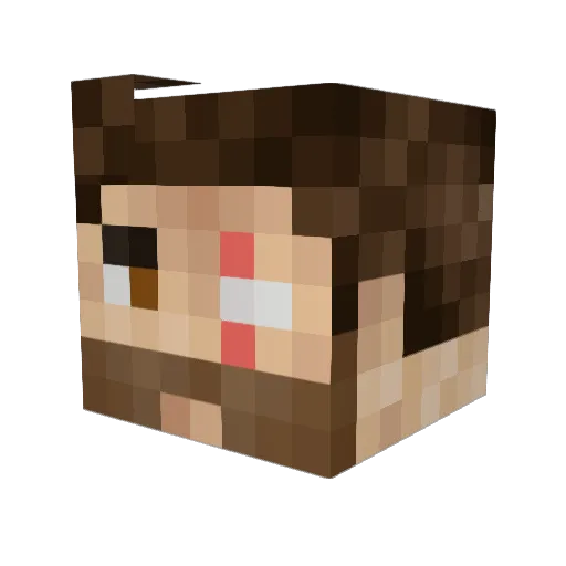 Odin236 Minecraft avatar head, 3D render