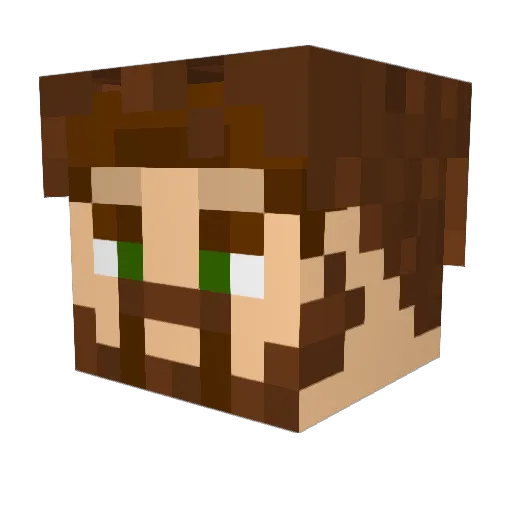 OdinBeardMan Minecraft avatar head, 3D render