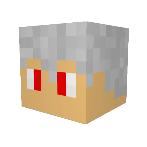 OdinSire Minecraft avatar head, 3D render