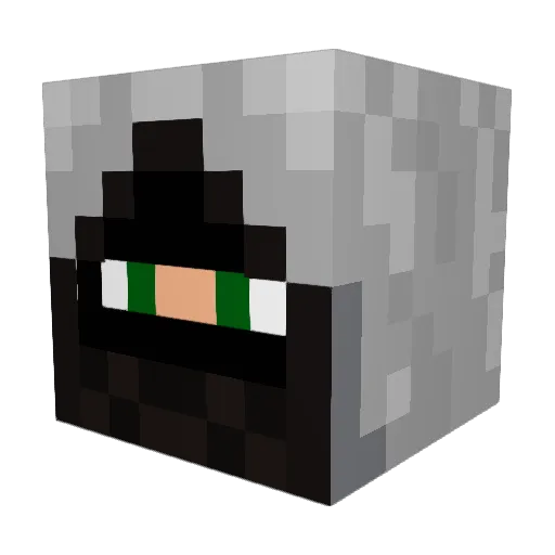Odinga Minecraft avatar head, 3D render