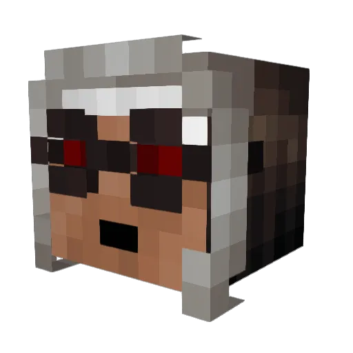 Odinou Minecraft avatar head, 3D render