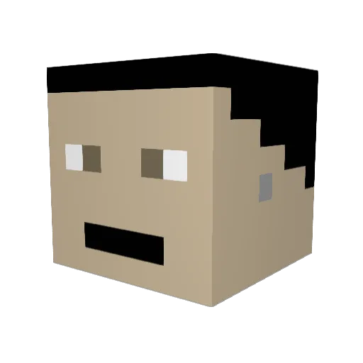 OdinsArk Minecraft avatar head, 3D render