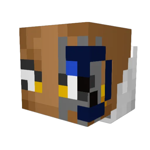 Odion Minecraft avatar head, 3D render