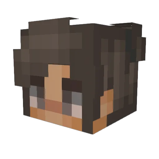 Odiously Minecraft avatar head, 3D render
