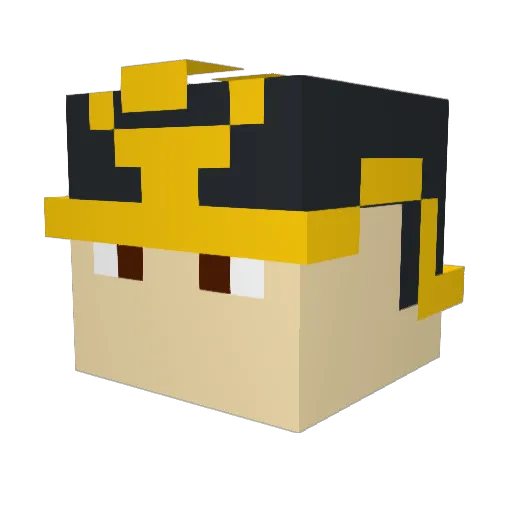 Odllit Minecraft avatar head, 3D render