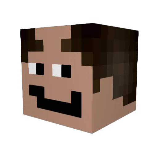 Odpoczynek Minecraft avatar head, 3D render