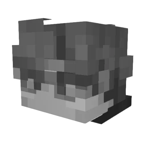 Odrir Minecraft avatar head, 3D render