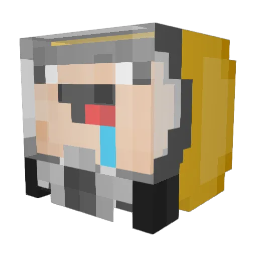 Odryos Minecraft avatar head, 3D render