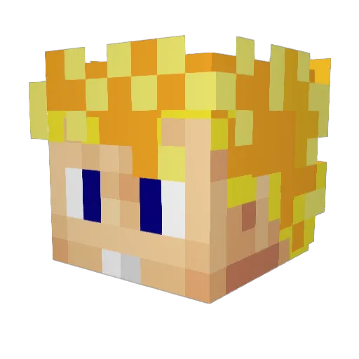 Odshadow Minecraft avatar head, 3D render