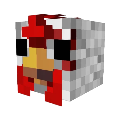 OdysC Minecraft avatar head, 3D render