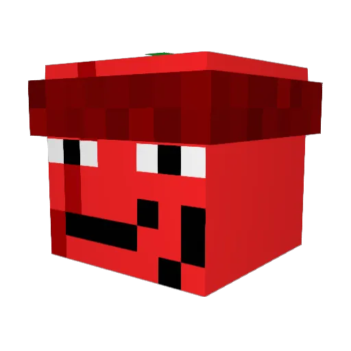 OdysseyPepper Minecraft avatar head, 3D render
