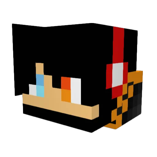 OdysseyzZz Minecraft avatar head, 3D render