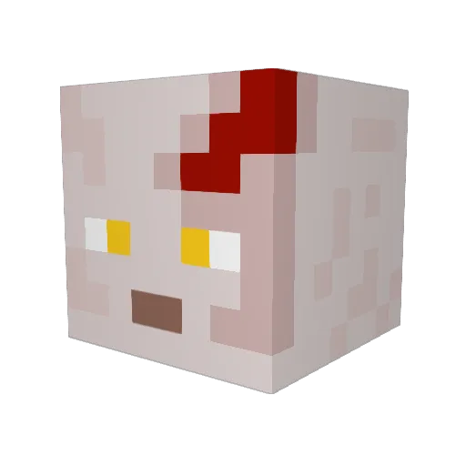 Odzium Minecraft avatar head, 3D render