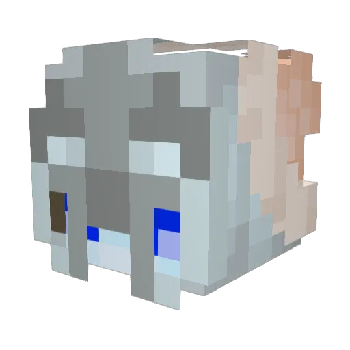 Odznacz Minecraft avatar head, 3D render