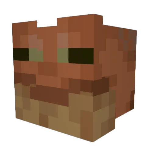 Oeas Minecraft avatar head, 3D render