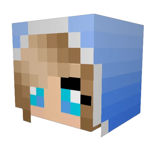 Oecka Minecraft avatar head, 3D render