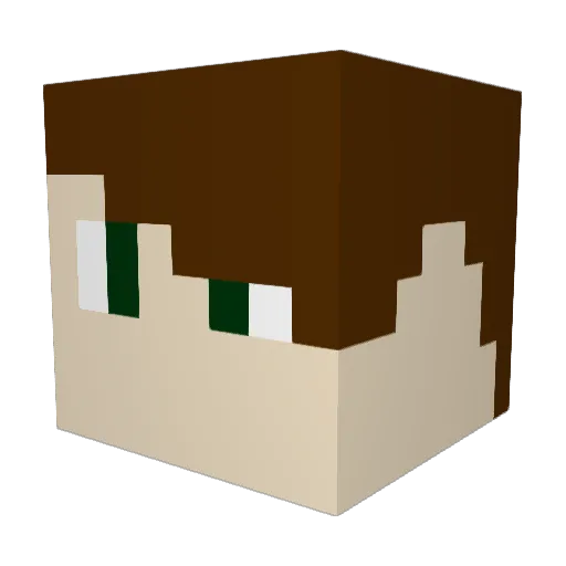 Oefiwu Minecraft avatar head, 3D render