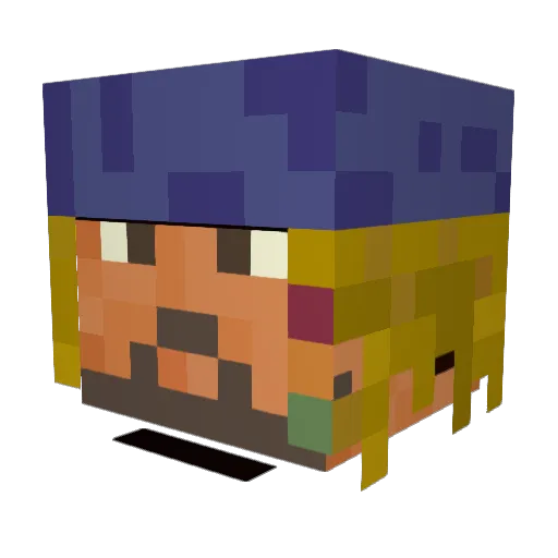 Oekokrim Minecraft avatar head, 3D render