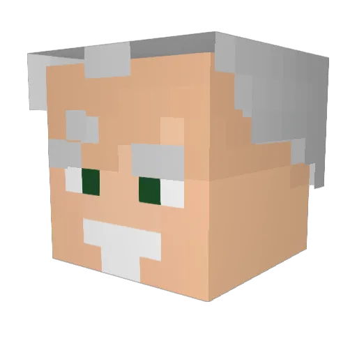 OelDerBoss Minecraft avatar head, 3D render