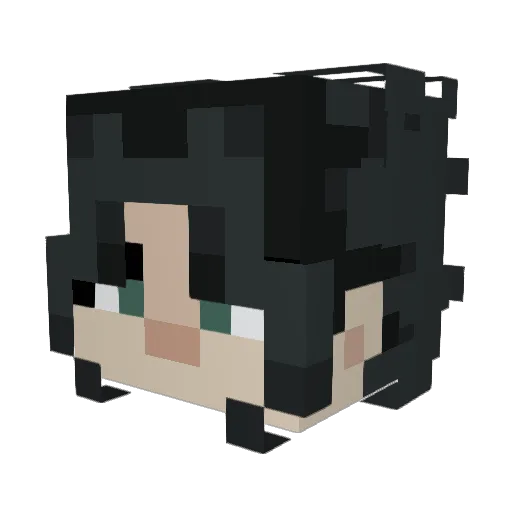 Oelyth Minecraft avatar head, 3D render