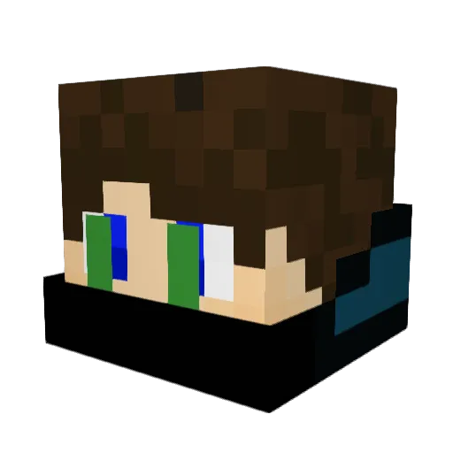 Oempi Minecraft avatar head, 3D render