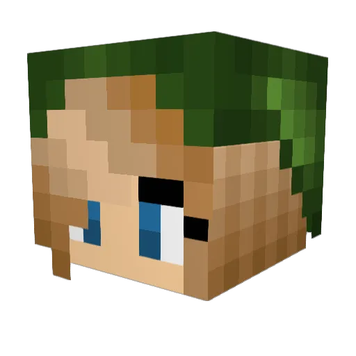 Oenone Minecraft avatar head, 3D render