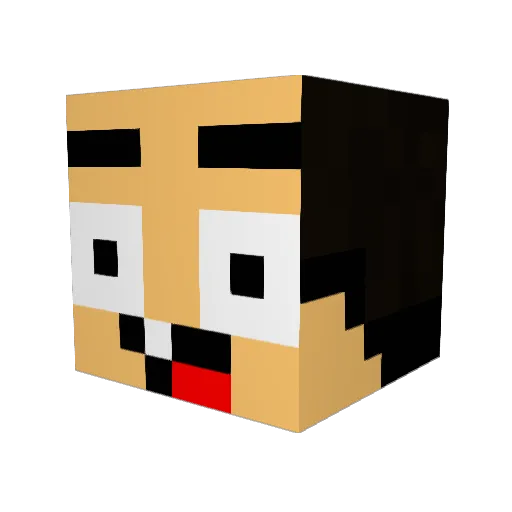 Oeste24 Minecraft avatar head, 3D render