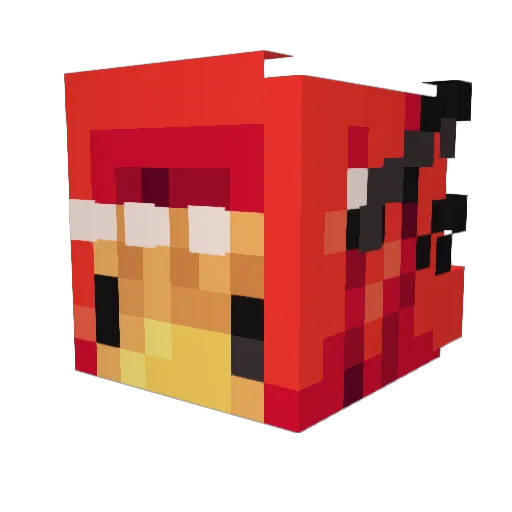 Oevertje_003 Minecraft avatar head, 3D render