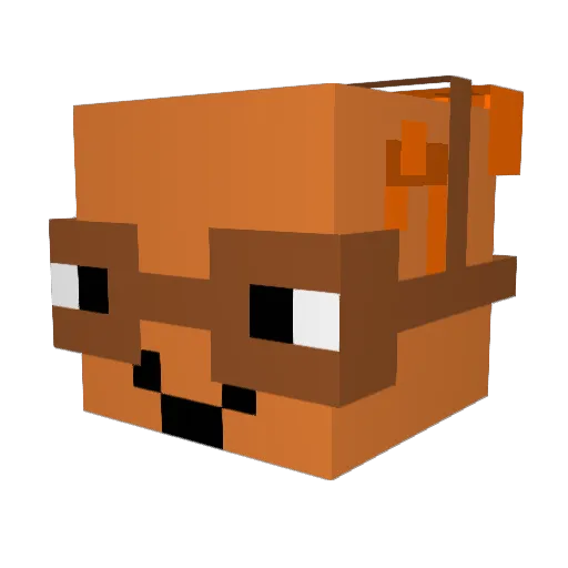 Oeya Minecraft avatar head, 3D render